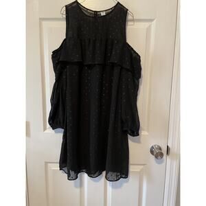 Old Navy Women’s Medium Mini Dress Black Sparkle Goth Fairy